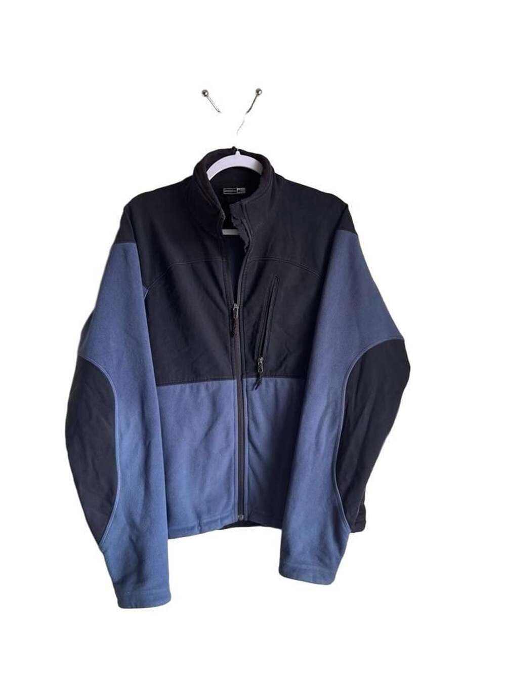 REI Fleece Jacket Size M Blue Black Full Zip Pocket